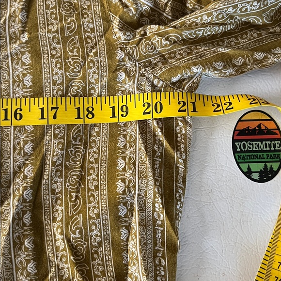 Diesel mustard Cotton Fabric size L women’s western style‎ pearl snap vintage. - Picture 8 of 12